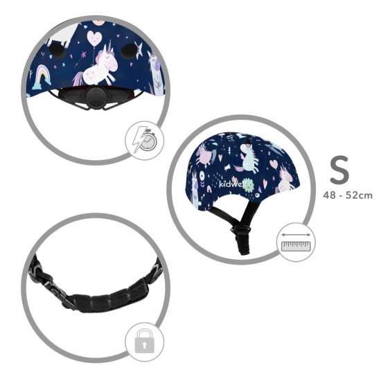 Kidwell ORIX PLUS Unicorn gyerek bukósisak – S (48–52 cm)