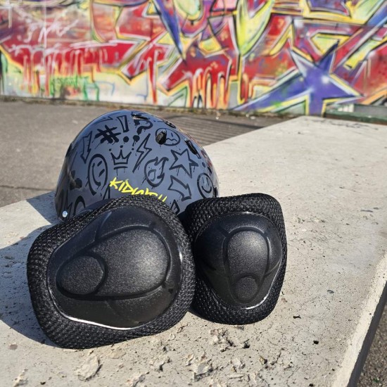 Kidwell TRIX védőfelszerelés szett – könyök-, térd- és csuklóvédő, pink, M-es méret