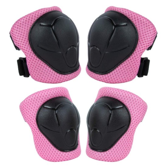 Kidwell TRIX védőfelszerelés szett – könyök-, térd- és csuklóvédő, pink, S-es méret