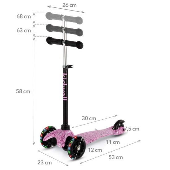 Kidwell Uno háromkerekű gyermekroller,  Clouds