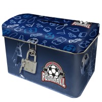 Lakattal zárható persely fiúknak, focis, Football cup, kék Lakattal zárható persely fiúknak, focis, Football cup, kék