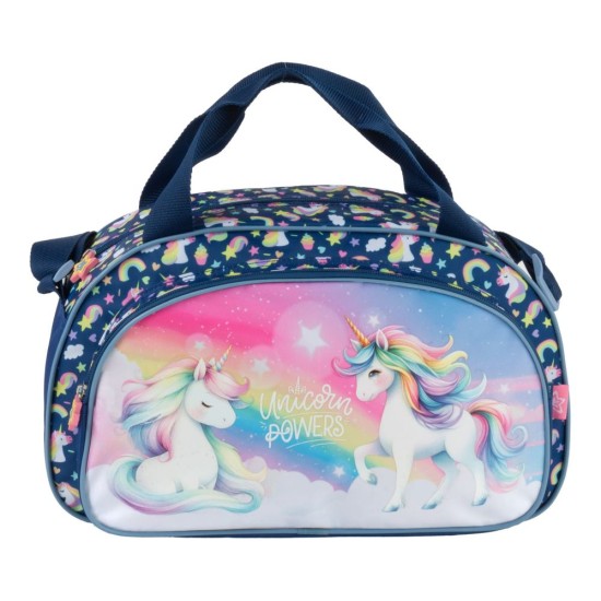 Sporttáska lányoknak, szivárványos unikornis, Unicorn Powers