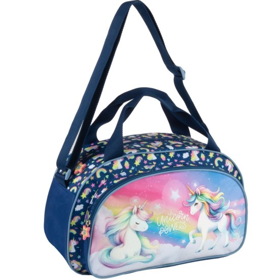 Sporttáska lányoknak, szivárványos unikornis, Unicorn Powers