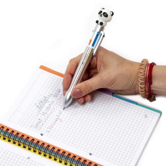 Többszínű toll állatmintás figurával, 6 az 1-ben toll