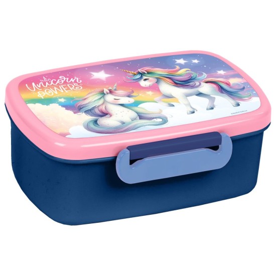 Uzsonnás doboz lányoknak, szivárványos unikornis, Unicorn Powers