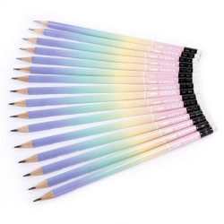 Kidea háromszög alakú grafit ceruza radírral, ombre és állatmintás