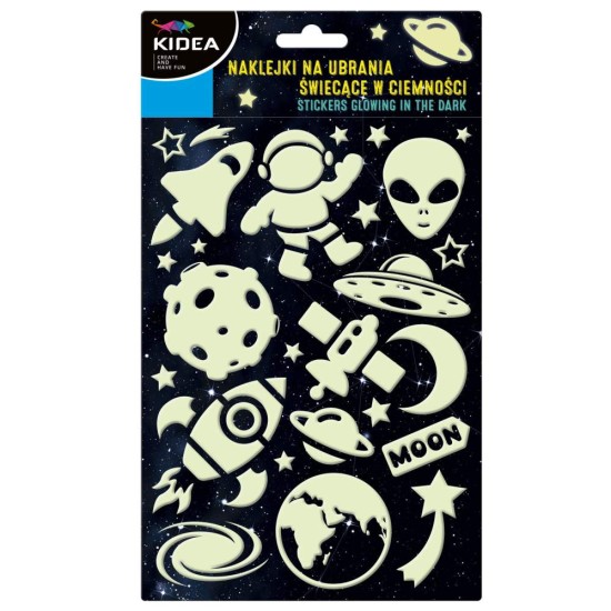 Kidea foszforeszkáló matricák, galaxy