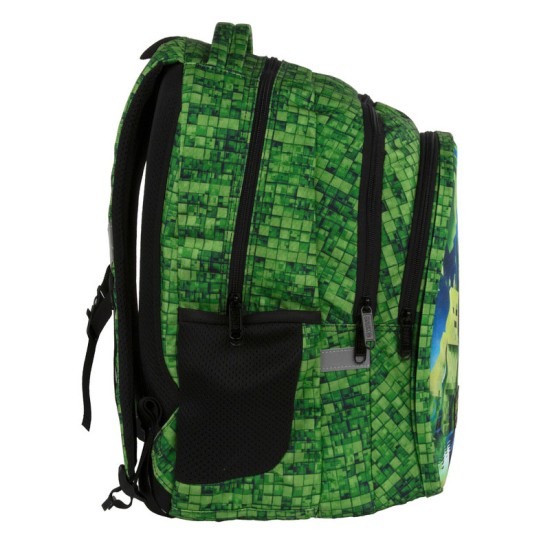 BackUp iskolatáska, hátizsák fiúknak, Pixel Jungle - 3 az1-ben