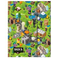 Minecraft Gamer gumis füzettartó mappa, irattartó dosszié A/4-es méretben