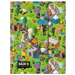 Minecraft Gamer gumis füzettartó mappa, irattartó dosszié A/4-es méretben