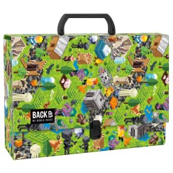 Minecraft Gamer irattartó dosszié fogantyúval, A/4 méretben 10 cm
