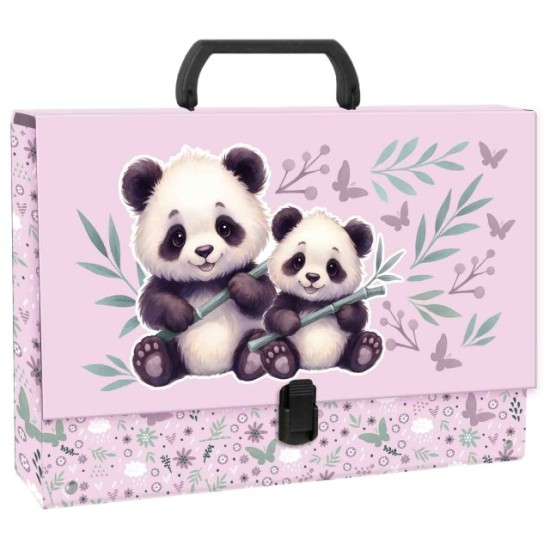 BackUp irattartó dosszié fogantyúval, Sweet Panda, rózsaszín, A/3 méret 10 cm