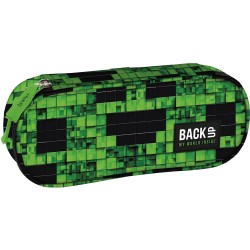 BackUp egyrekeszes ovális tolltartó fiúknak, Pixel gamer, felszerelés nélkül