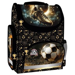 BackUp ergonomikus iskolatáska, hátizsák fiúknak, Golden Ball, focis