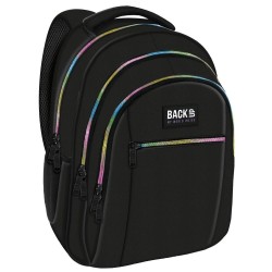 BackUp iskolatáska, hátizsák fiúknak, háromrekeszes, Black Vibe