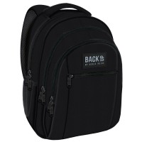 BackUp iskolatáska, hátizsák háromrekeszes, Simple Black