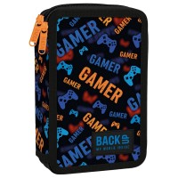 BackUp kétrekeszes emeletes tolltartó felszereléssel fiúknak, Power Gamer