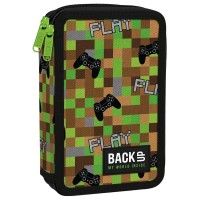 BackUp kétrekeszes emeletes tolltartó fiúknak, felszereléssel, Minecraft Pixel