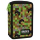 BackUp kétrekeszes emeletes tolltartó fiúknak, felszereléssel, Minecraft Pixel
