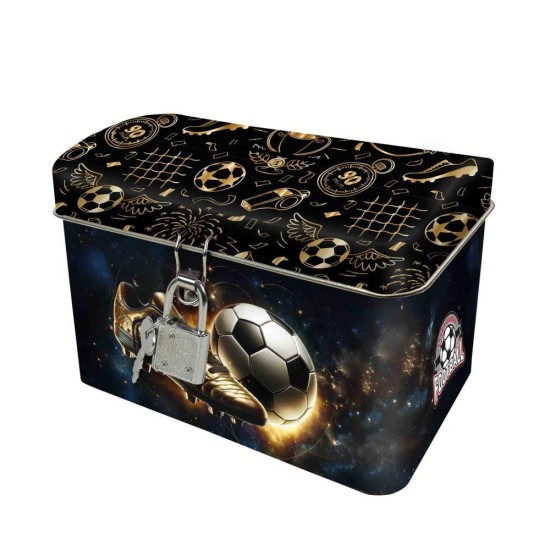 Golden Ball lakattal zárható fém persely fiúknak, focis