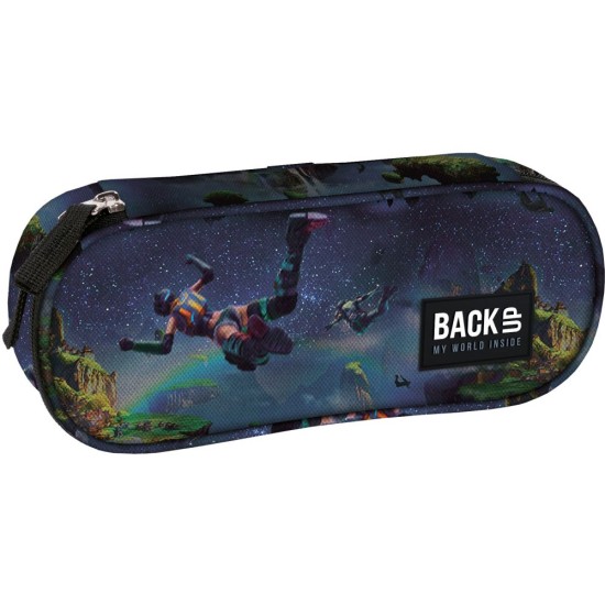 BackUP tolltartó fiúknak, ovális, cipzáras, SPACE FANTASY