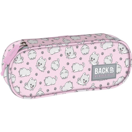 BackUP tolltartó lányoknak, ovális, cipzáras, kiskutyás