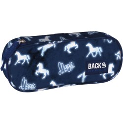 BackUP tolltartó lányoknak, ovális, cipzáras, lovas