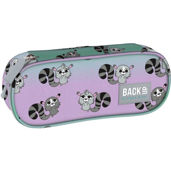 BackUP tolltartó lányoknak, ovális, cipzáras, maki