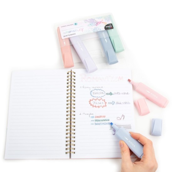 Kidea pasztell színű sorkiemelők, 6 db