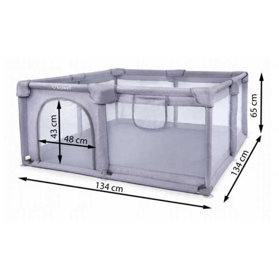 Kidwell FANKO utazójáróka, 130 x 130 cm, szürke