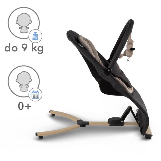 Kidwell Rubi babahinta és pihenőszék újszülött kortól, fekete-arany