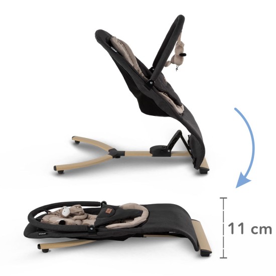 Kidwell Rubi babahinta és pihenőszék újszülött kortól, fekete-arany