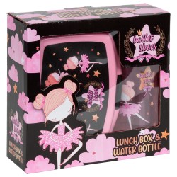 Uzsonnásdoboz és kulacs szett lányoknak, Ballet Shoes, rózsaszín