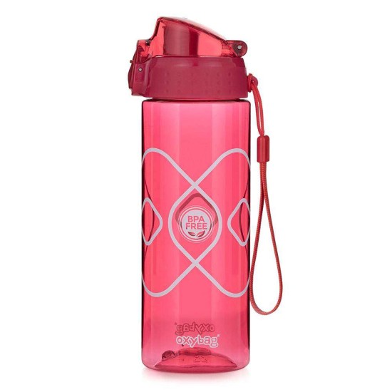 OXY CLICK PINK kulacs lányoknak, 600 ml, rózsaszín