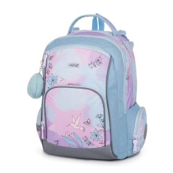 OXY GO Colibri ergonomikus iskolatáska és hátizsák lányoknak, kolibri – kék