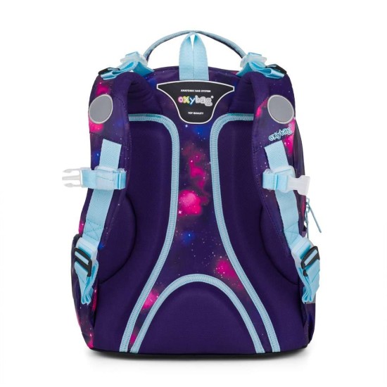 OXY GO UNICORN iskolatáska, tolltartó és tornazsák szett lányoknak, unikornis égbolt, 3 részes szett