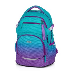 OXY OMBRE BLUE – PINK ergonomikus iskolatáska és hátizsák lányoknak, kék – rózsaszín