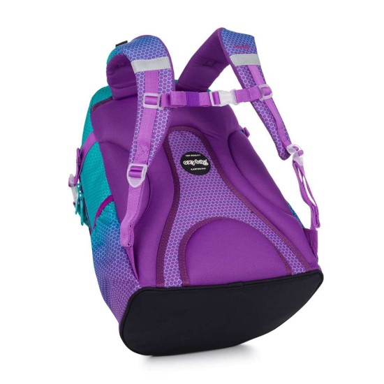 OXY OMBRE BLUE – PINK ergonomikus iskolatáska és hátizsák lányoknak, kék – rózsaszín