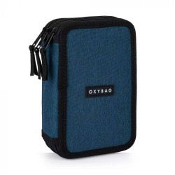 OXYBAG háromrekeszes tolltartó fiúknak, klasszikus kék