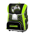 Premium Cool Gamer ergonomikus iskolatáska és hátizsák fiúknak, neonzöld - fekete, Oxybag