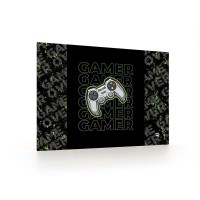 Premium Cool Gamer íróasztal alátét fiúknak, neonzöld - fekete, Oxybag