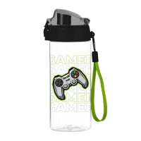 Premium Cool Gamer kulacs fiúknak, neonzöld - fekete - Oxybag, 500 ml