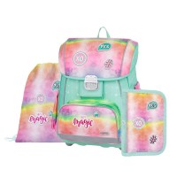 Premium Cool Magic ergonomikus iskolatáska szett tolltartóval és tornazsákkal lányoknak – 3 részes szett, Oxybag