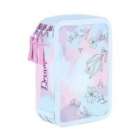 Premium Light Colibri Dream háromrekeszes tolltartó lányoknak, felszerelés nélkül - Oxybag