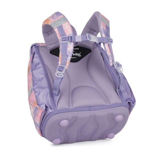 Ergonomikus iskolatáska és hátizsák lányoknak, cicás – pink, PREMIUM LIGHT PETS - Oxybag