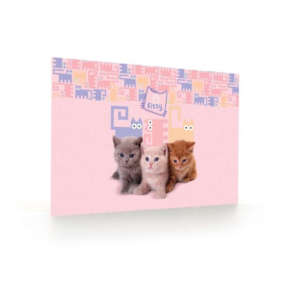 PREMIUM LIGHT PETS íróasztal alátét lányoknak, cicás - pink