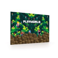 Premium Light Playworld íróasztal alátét fiúknak, Minecraft gamer - Oxybag