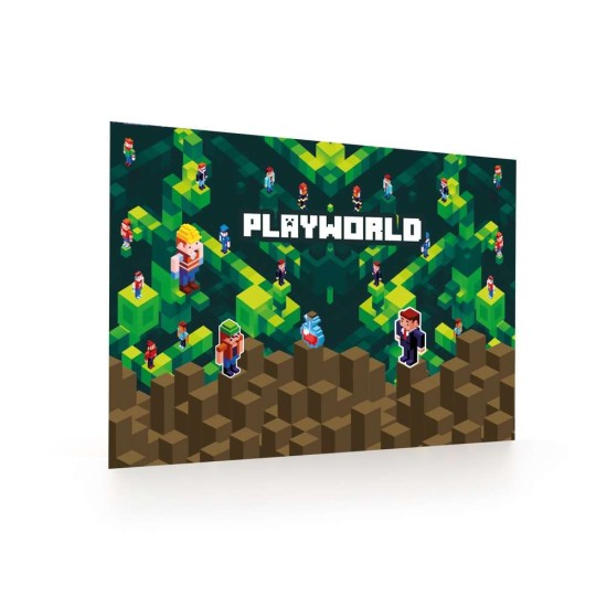 Premium Light Playworld íróasztal alátét fiúknak, Minecraft gamer - Oxybag