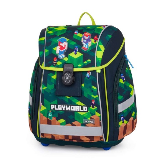 Premium Light Playworld iskolatáska fiúknak, Minecraft gamer