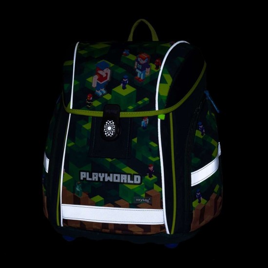 Premium Light Playworld iskolatáska fiúknak, Minecraft gamer